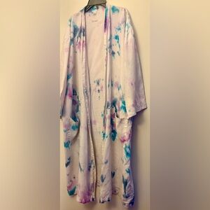 Multicolor Tie-Dye Kimono